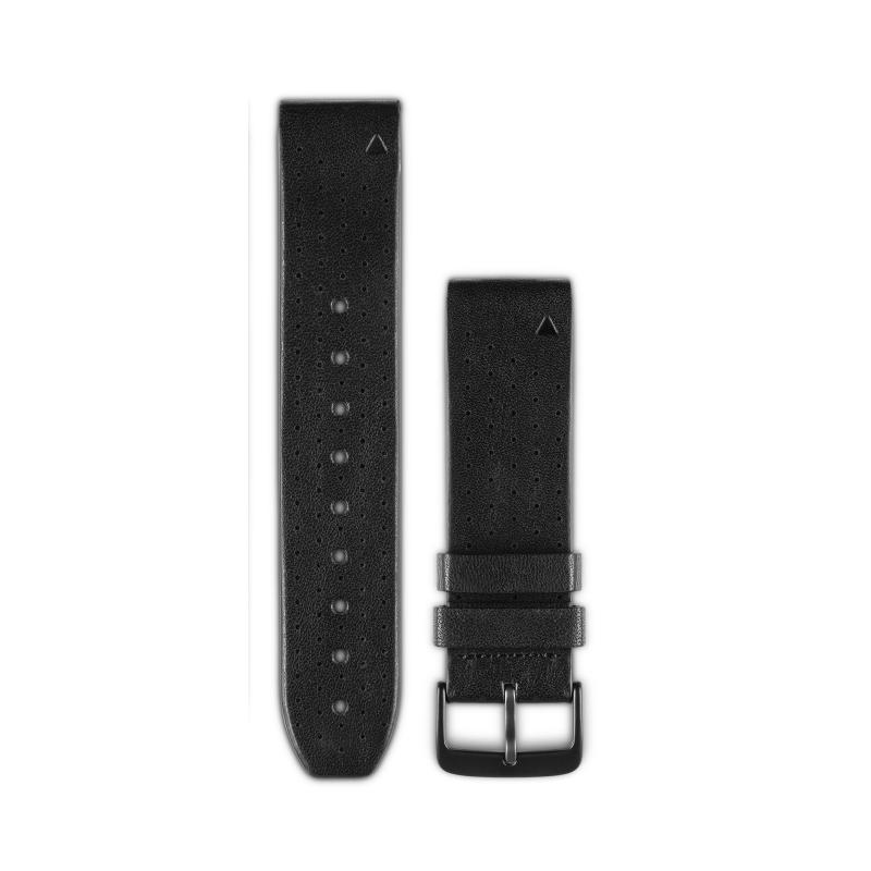 QuickFit® 22 watch straps | black perforated leather