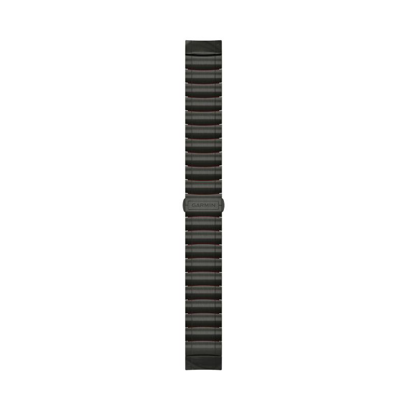 MARQ QuickFit® 22 watch straps | Titanium/Silicon Hybrid Bracelet - Carbon Gray DLC