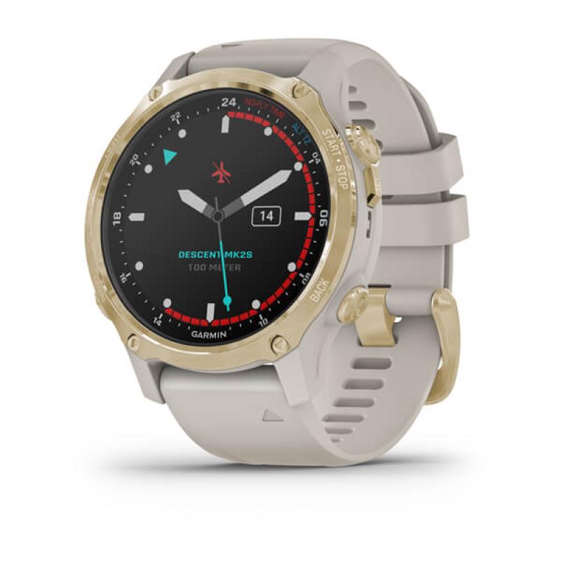 Descent™ Mk2S Light Gold with Light Sand Silicone Band