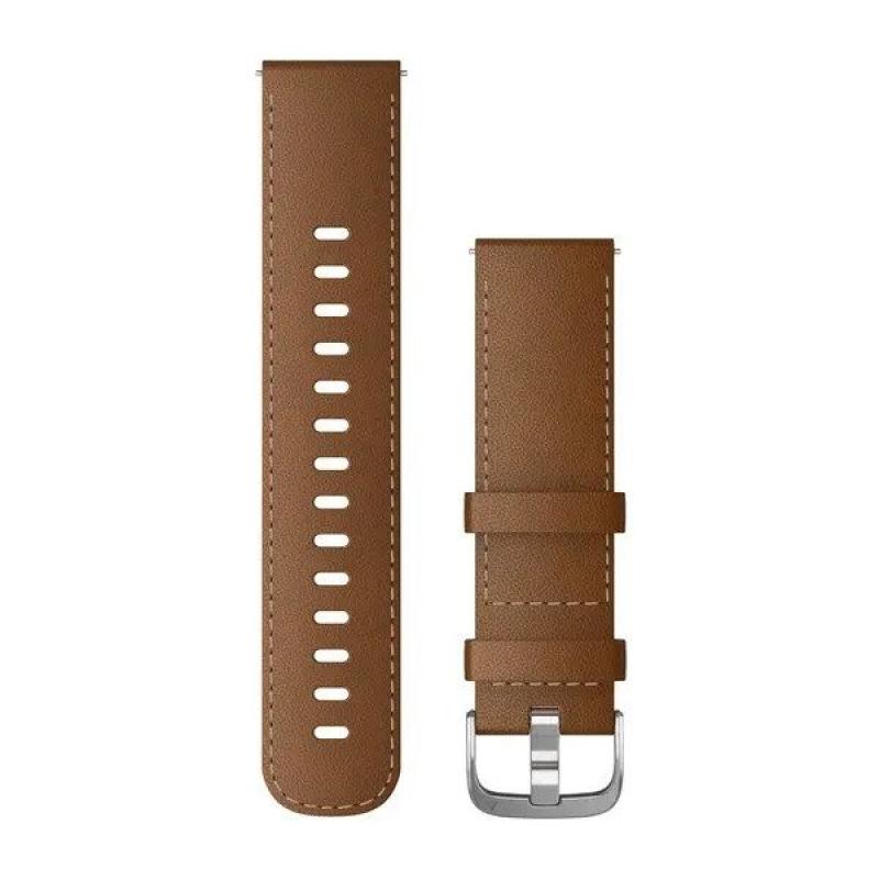 Quick Release Bands (22 mm) | Brown Italian Leather with Silver Hardware