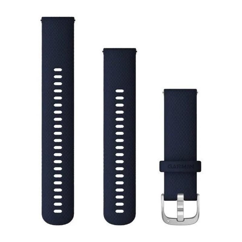 Quick Release Bands (22 mm) | Dark Blue with Silver Hardware