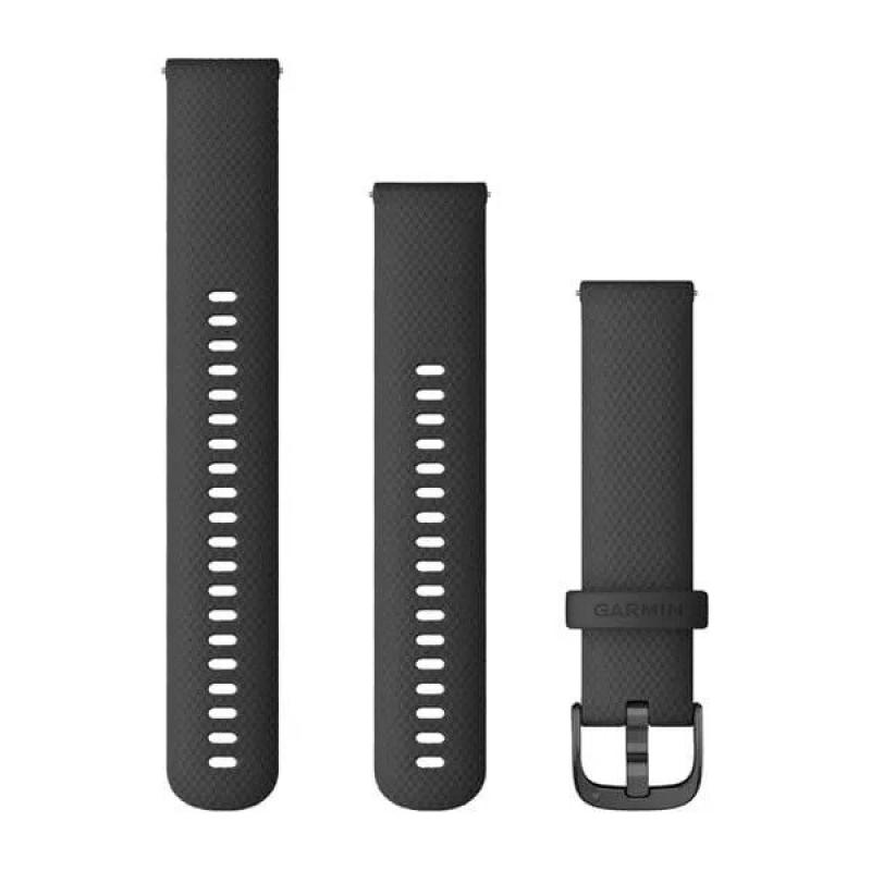 Quick Release Bands (20 mm) | Black with Slate Hardware
